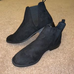 Black Suede Chelsea Boots